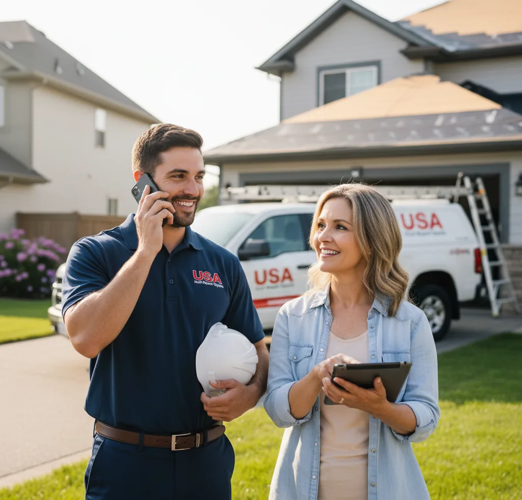 USA Roof Repair Experts customer support in Port Edwards